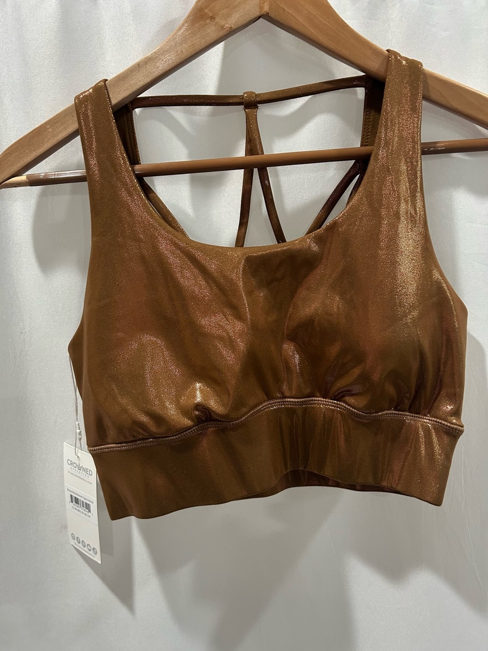 Crowned Athletics Bronze Metal Athletic Sports Bra
